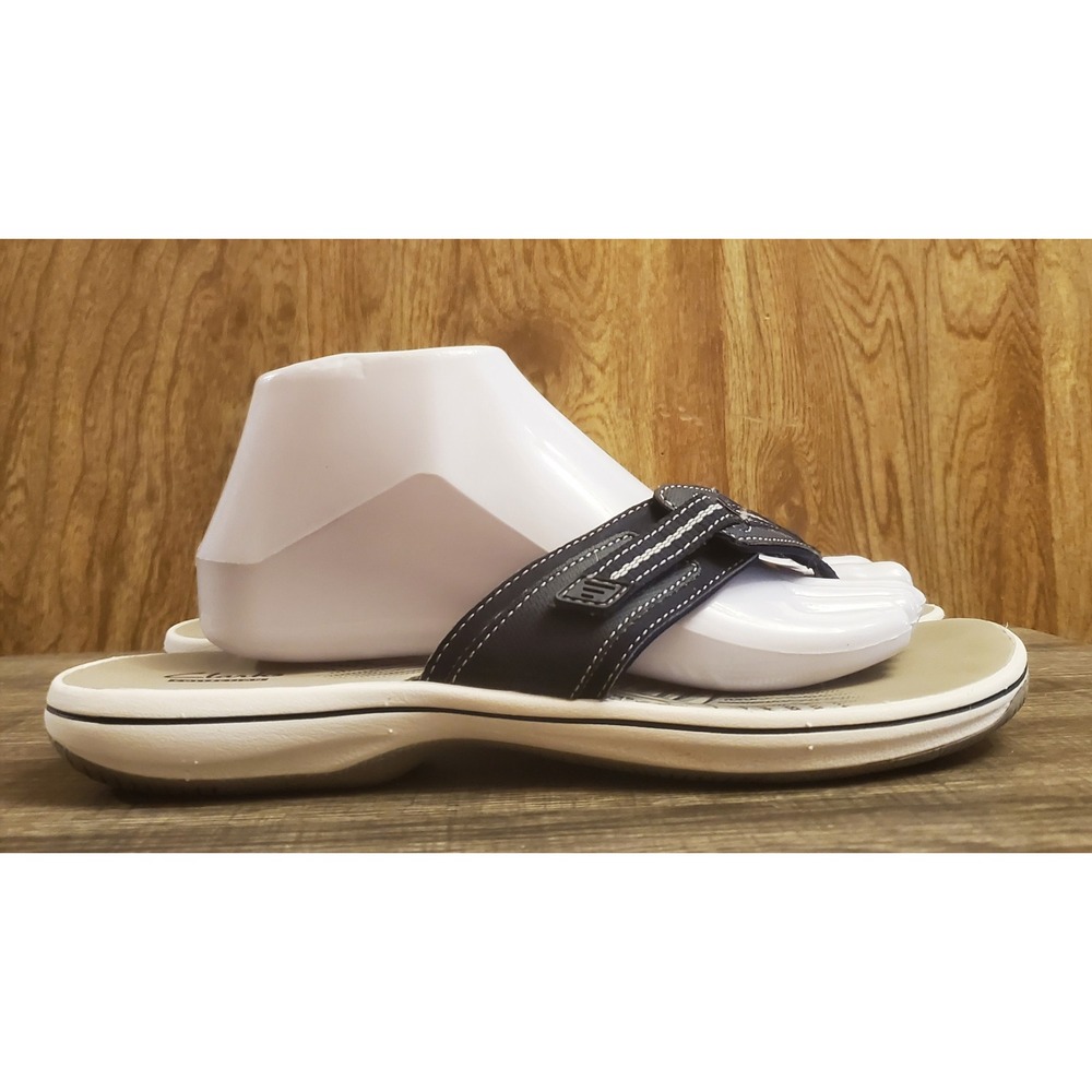 Clarks Cloudsteppers Brinkley Jazz Flip Flop Sandals Womens Size 10 Blue‎